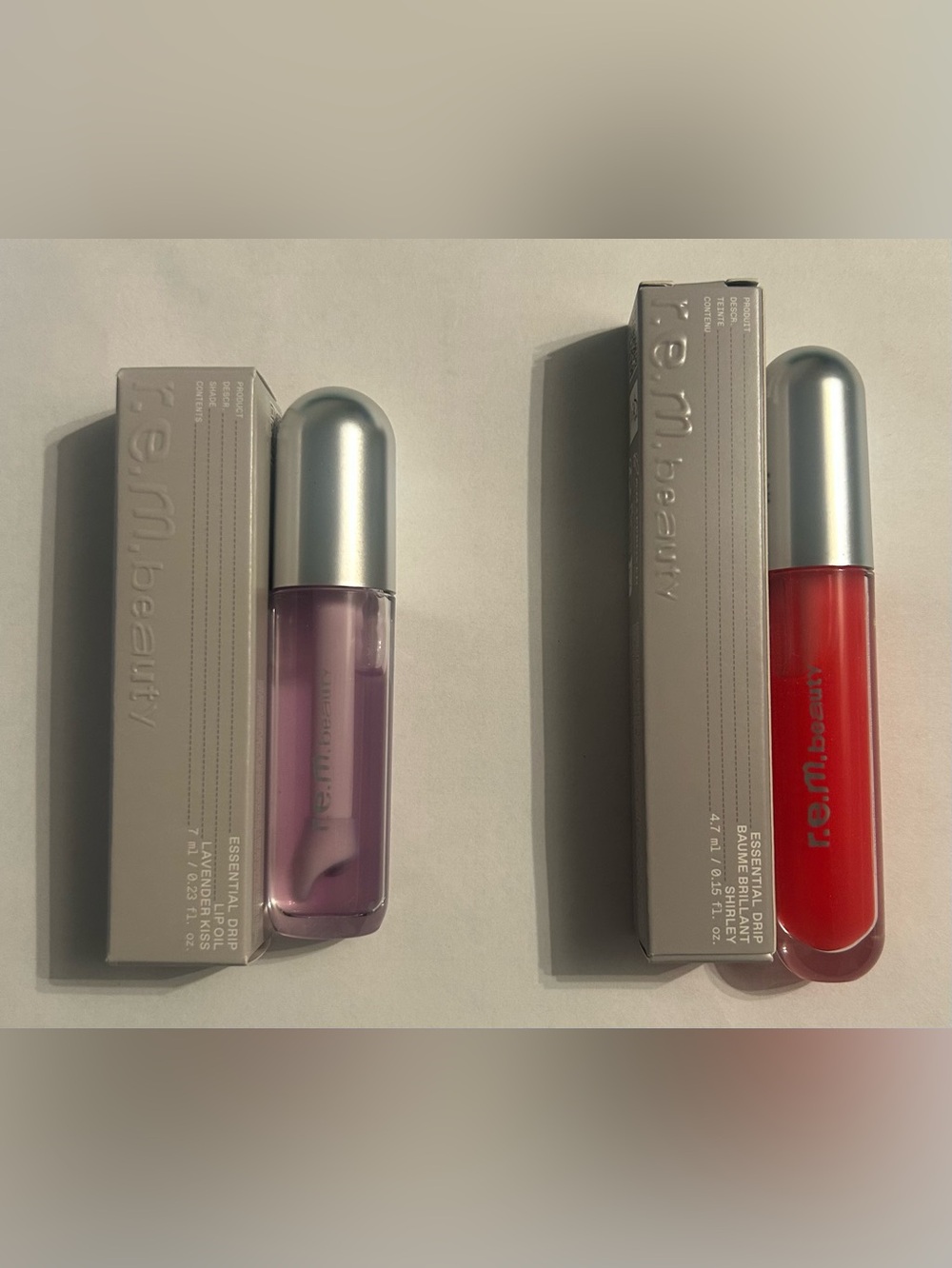 Essential Drip Lip Oil — Lavender & Scarlet Duo (Purple, Red)
